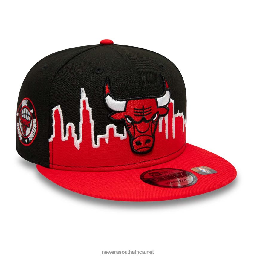 Chicago Bulls NBA Tip Off 2022 Black 9FIFTY Snapback Cap New Era TRBRBN2079