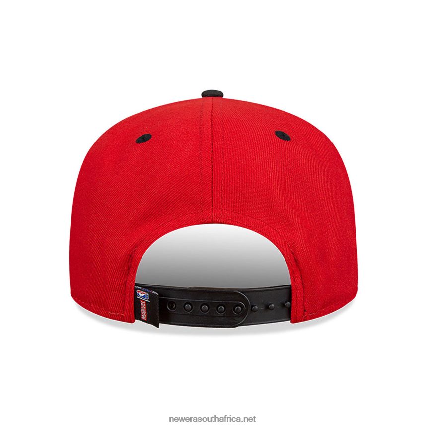 Chicago Bulls NBA x Marvel Spider-Man Red 9FIFTY Snapback Cap New Era TRBRBN2018