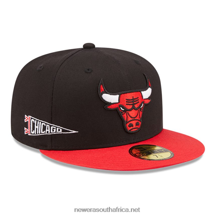 Chicago Bulls Team City Patch Black 59FIFTY Fitted Cap New Era TRBRBN1124