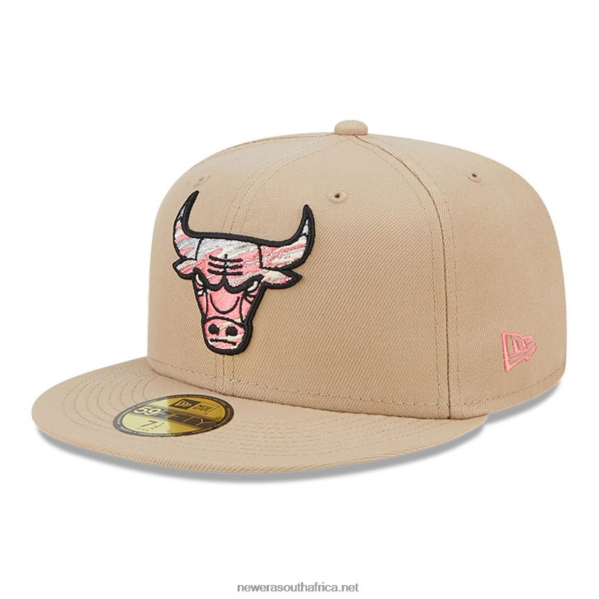 Chicago Bulls Team Neon Beige 59FIFTY Fitted Cap New Era TRBRBN688