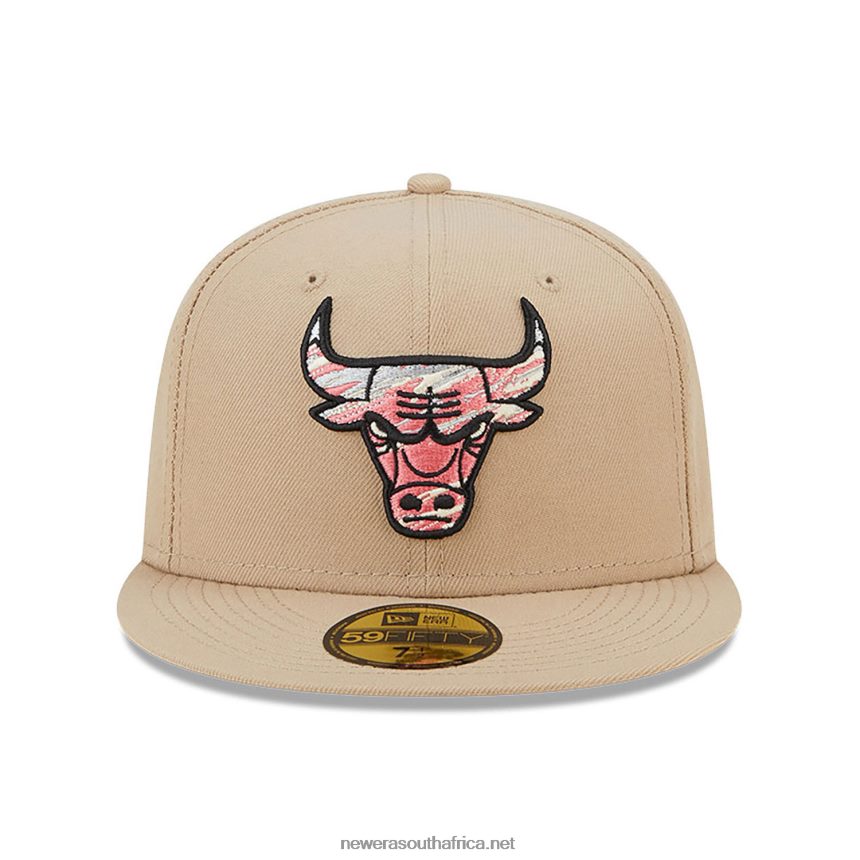 Chicago Bulls Team Neon Beige 59FIFTY Fitted Cap New Era TRBRBN688