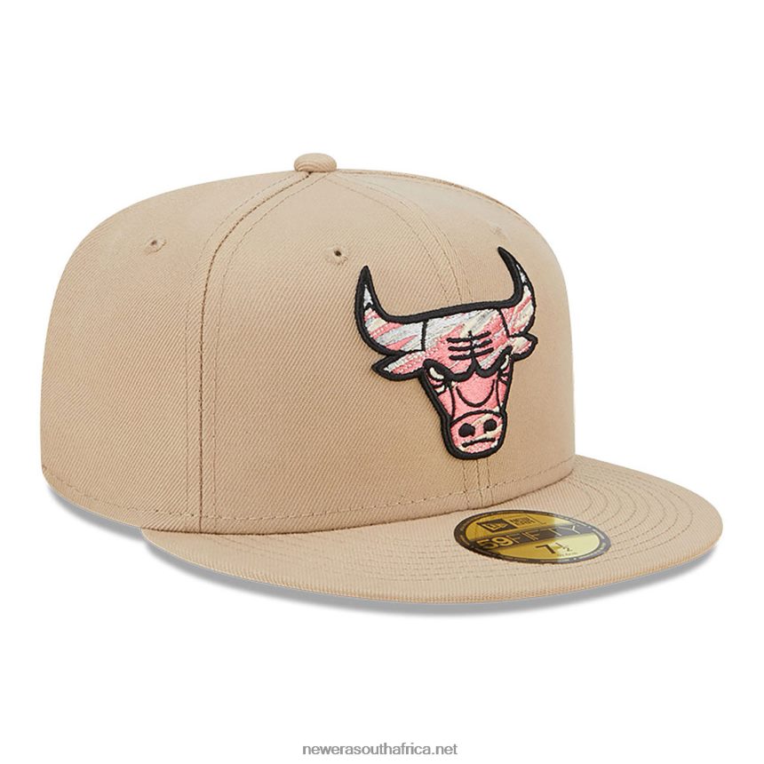 Chicago Bulls Team Neon Beige 59FIFTY Fitted Cap New Era TRBRBN688