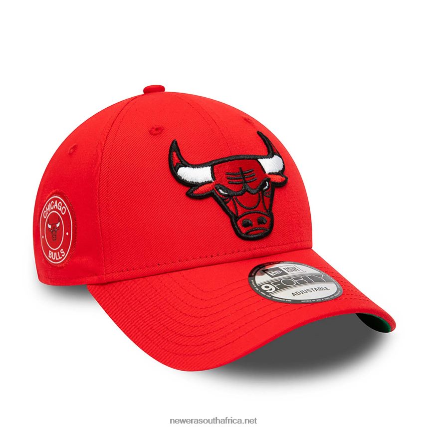 Chicago Bulls Team Side Patch Red 9FORTY Adjustable Cap New Era TRBRBN1745