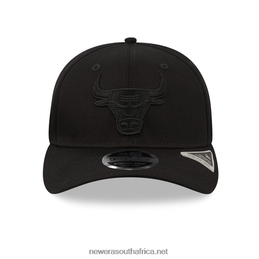 Chicago Bulls Tonal Black 9FIFTY Stretch Snap Cap New Era TRBRBN1891