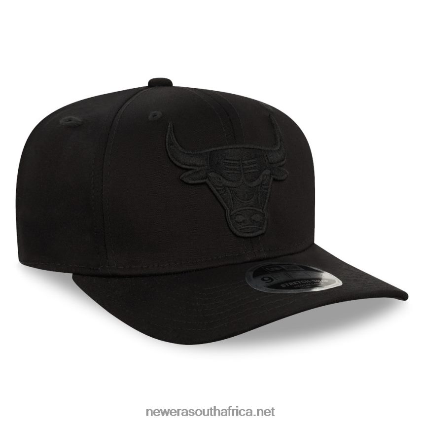 Chicago Bulls Tonal Black 9FIFTY Stretch Snap Cap New Era TRBRBN1891