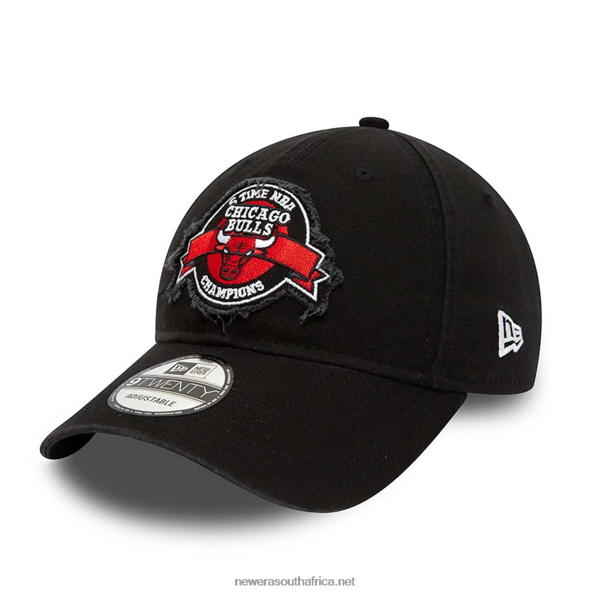 Chicago Bulls Wash Wordmark Black 9TWENTY Adjustable Cap New Era TRBRBN2214