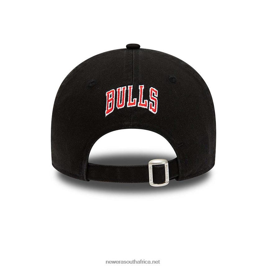 Chicago Bulls Wash Wordmark Black 9TWENTY Adjustable Cap New Era TRBRBN2214