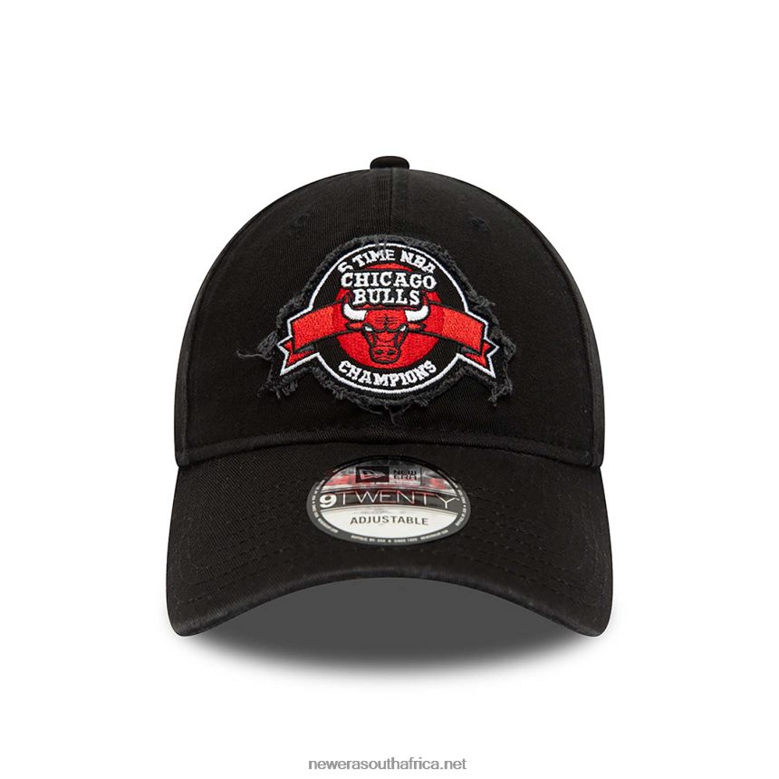 Chicago Bulls Wash Wordmark Black 9TWENTY Adjustable Cap New Era TRBRBN2214