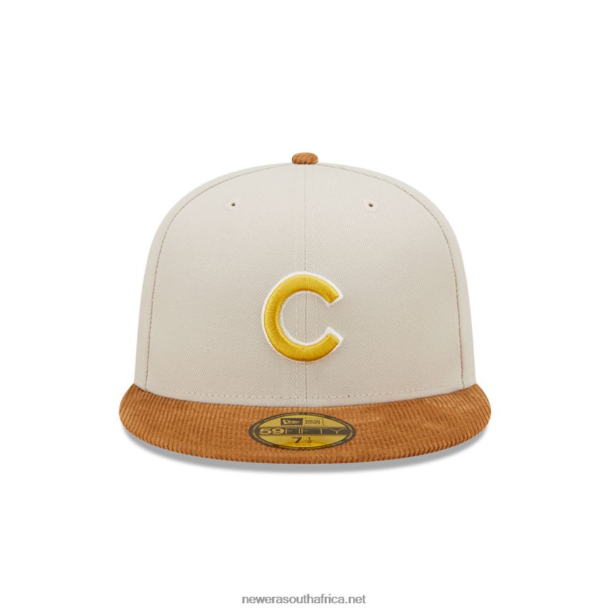 Chicago Cubs Cord Visor Stone 59FIFTY Fitted Cap New Era TRBRBN343