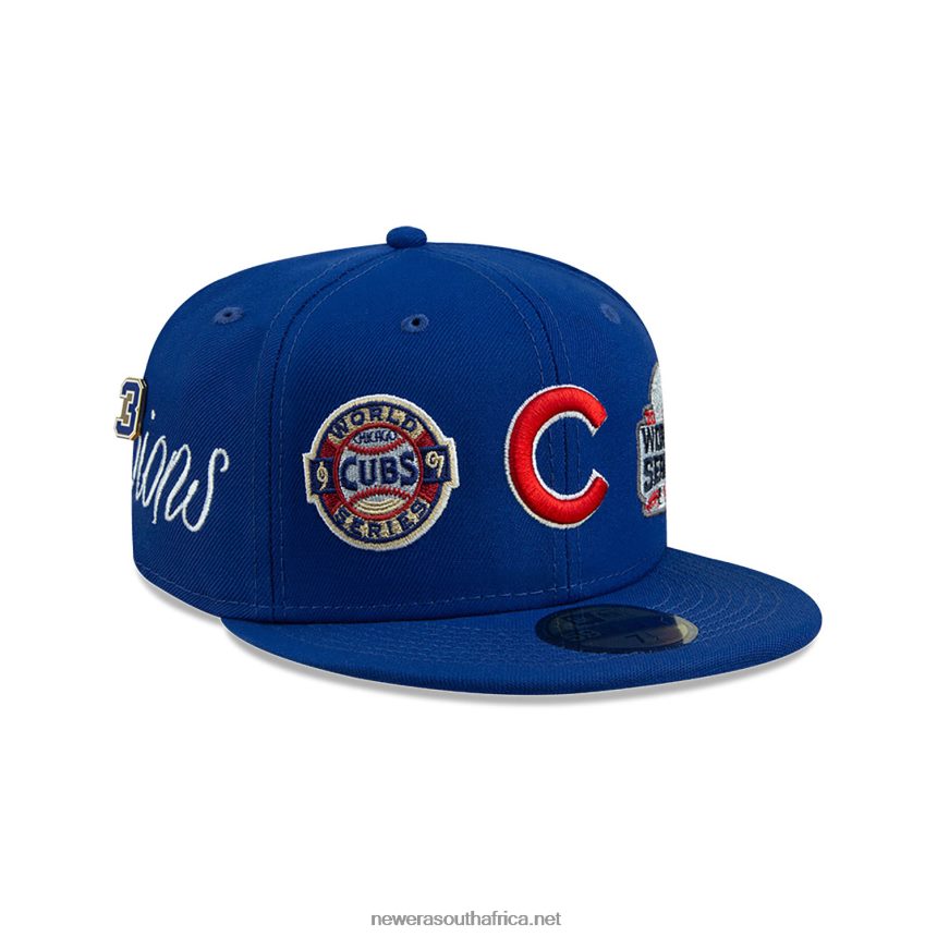 Chicago Cubs Historic Champs Blue 59FIFTY Fitted Cap New Era TRBRBN398