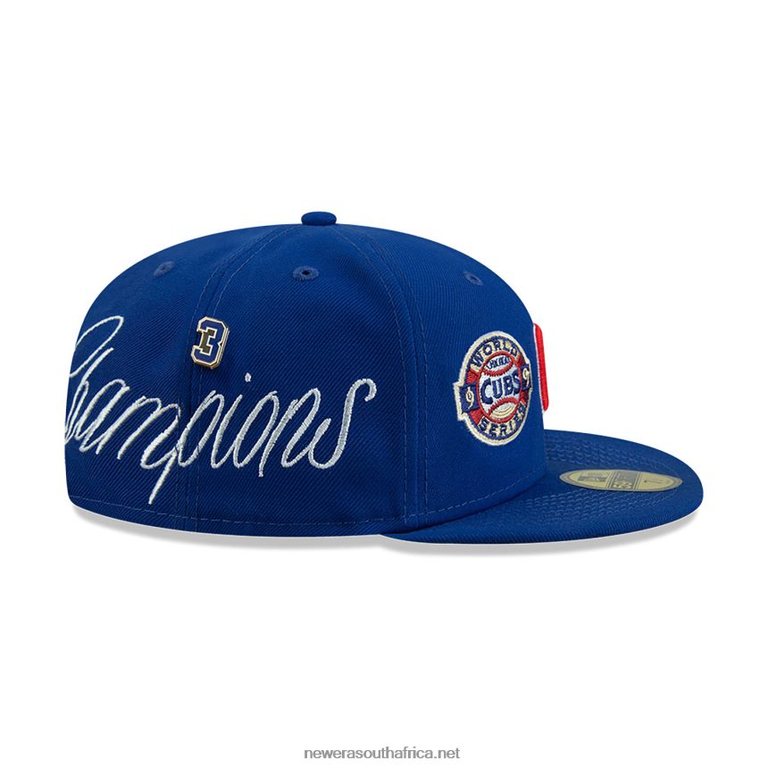 Chicago Cubs Historic Champs Blue 59FIFTY Fitted Cap New Era TRBRBN398