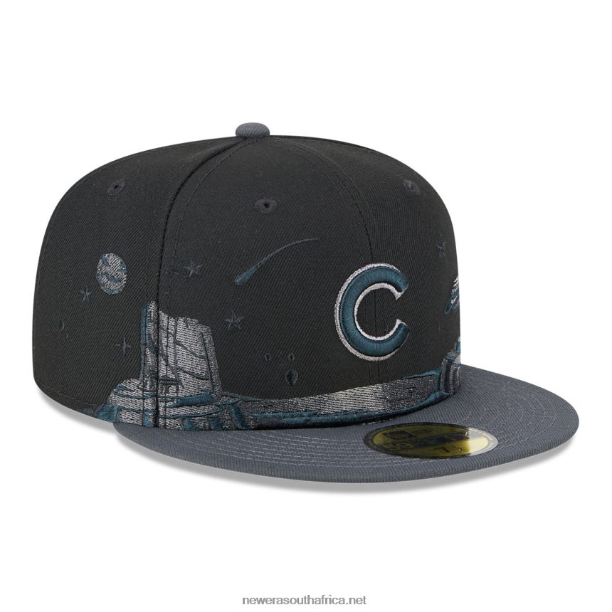 Chicago Cubs Planetary Black 59FIFTY Fitted Cap New Era TRBRBN1393