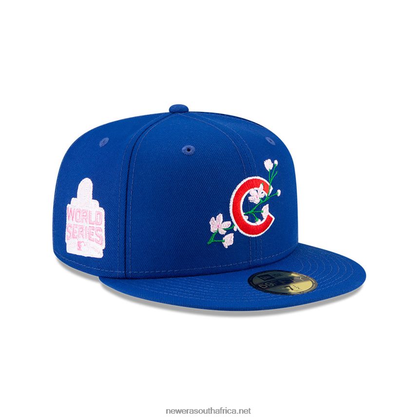 Chicago Cubs Side Patch Bloom Blue 59FIFTY Fitted Cap New Era TRBRBN898