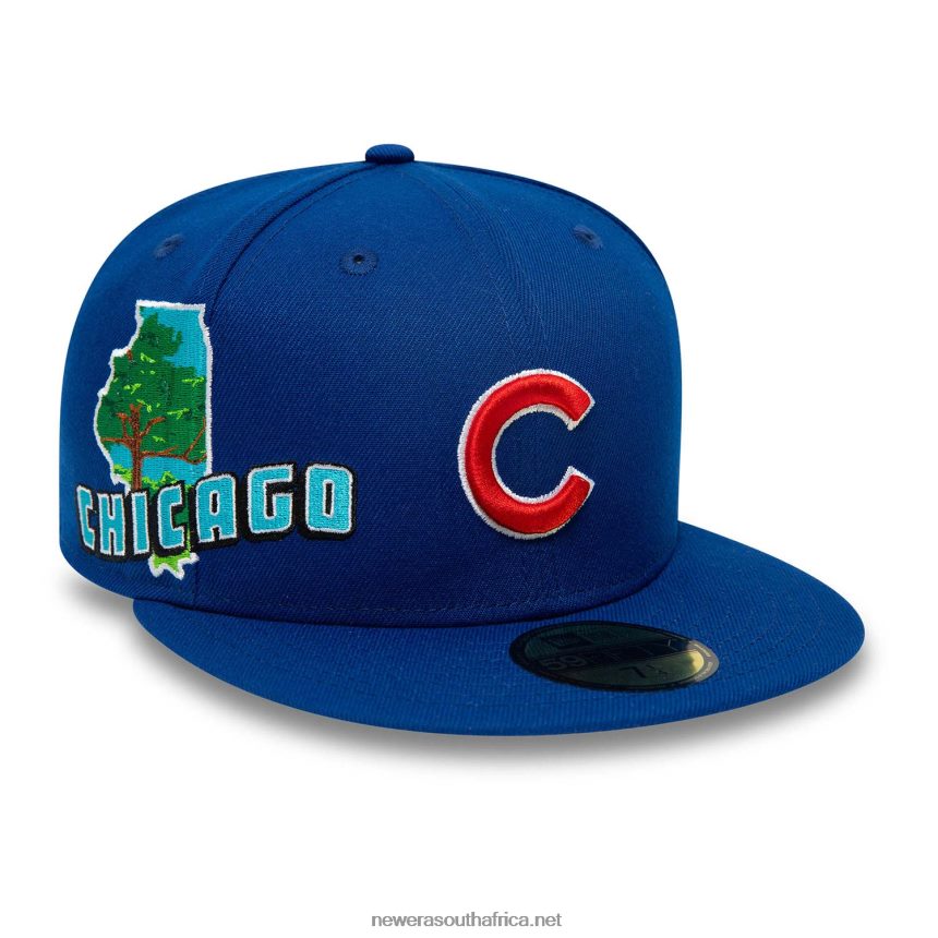 Chicago Cubs Stateview Blue 59FIFTY Fitted Cap New Era TRBRBN508