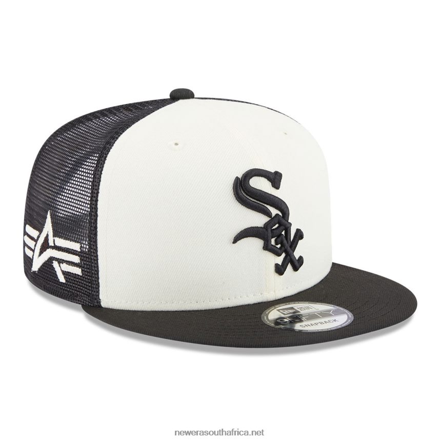 Chicago White Sox Alpha Industries X MLB Black 9FIFTY Snapback Cap New Era TRBRBN1822