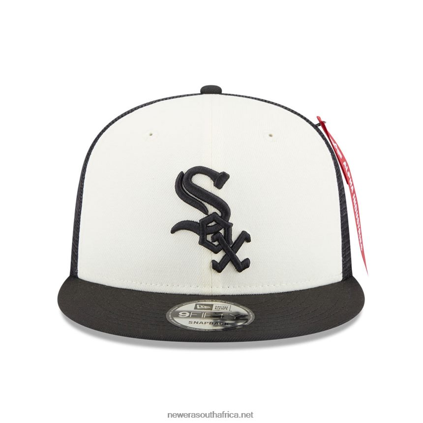 Chicago White Sox Alpha Industries X MLB Black 9FIFTY Snapback Cap New Era TRBRBN1822