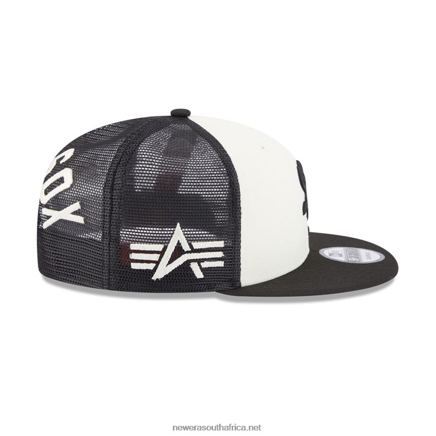 Chicago White Sox Alpha Industries X MLB Black 9FIFTY Snapback Cap New Era TRBRBN1822