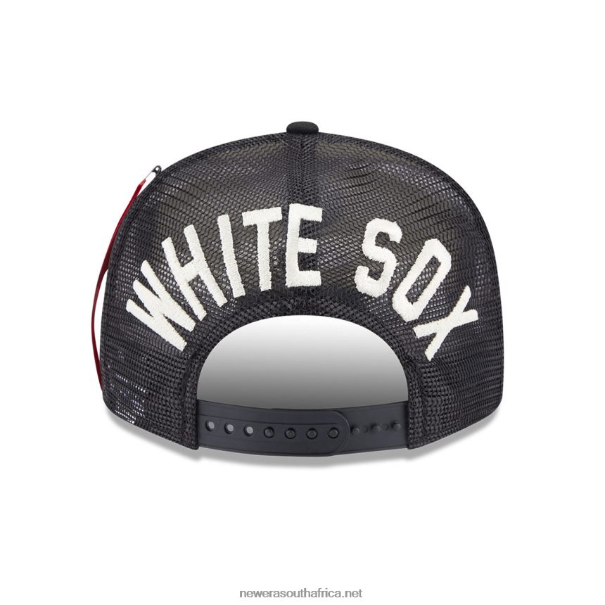 Chicago White Sox Alpha Industries X MLB Black 9FIFTY Snapback Cap New Era TRBRBN1822