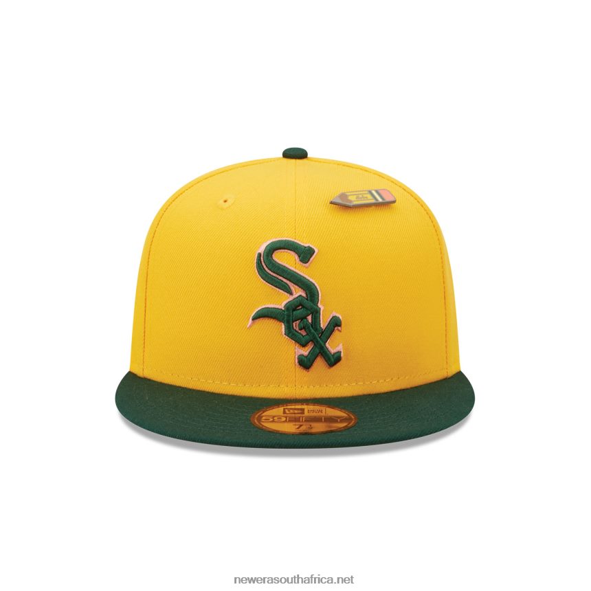 Chicago White Sox Back to School Yellow 59FIFTY Fitted Cap New Era TRBRBN782