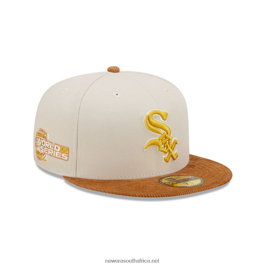 Chicago White Sox Cord Visor Stone 59FIFTY Fitted Cap New Era TRBRBN706