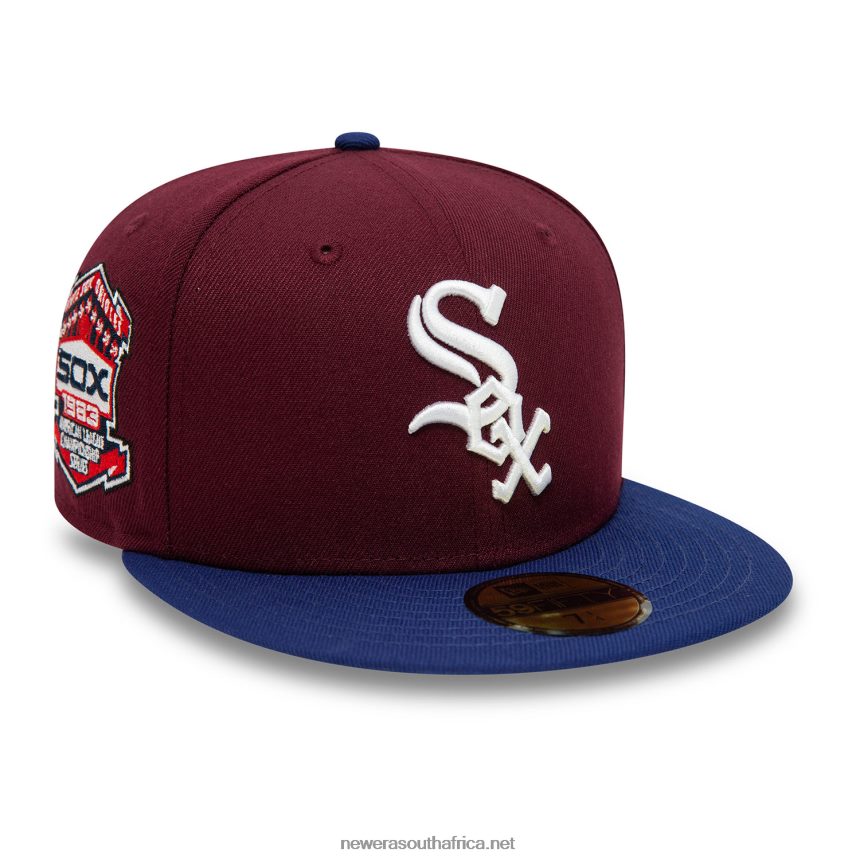 Chicago White Sox Fall Colours Contrast Visor Dark Red 59FIFTY Fitted Cap New Era TRBRBN579