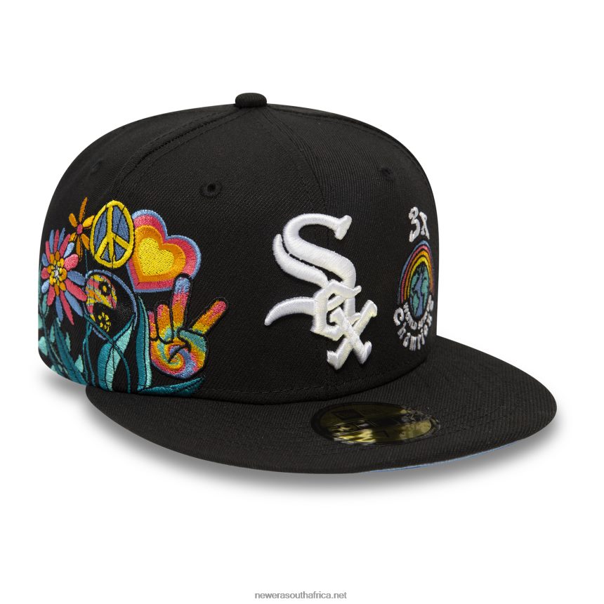 Chicago White Sox Groovy Black 59FIFTY Fitted Cap New Era TRBRBN357