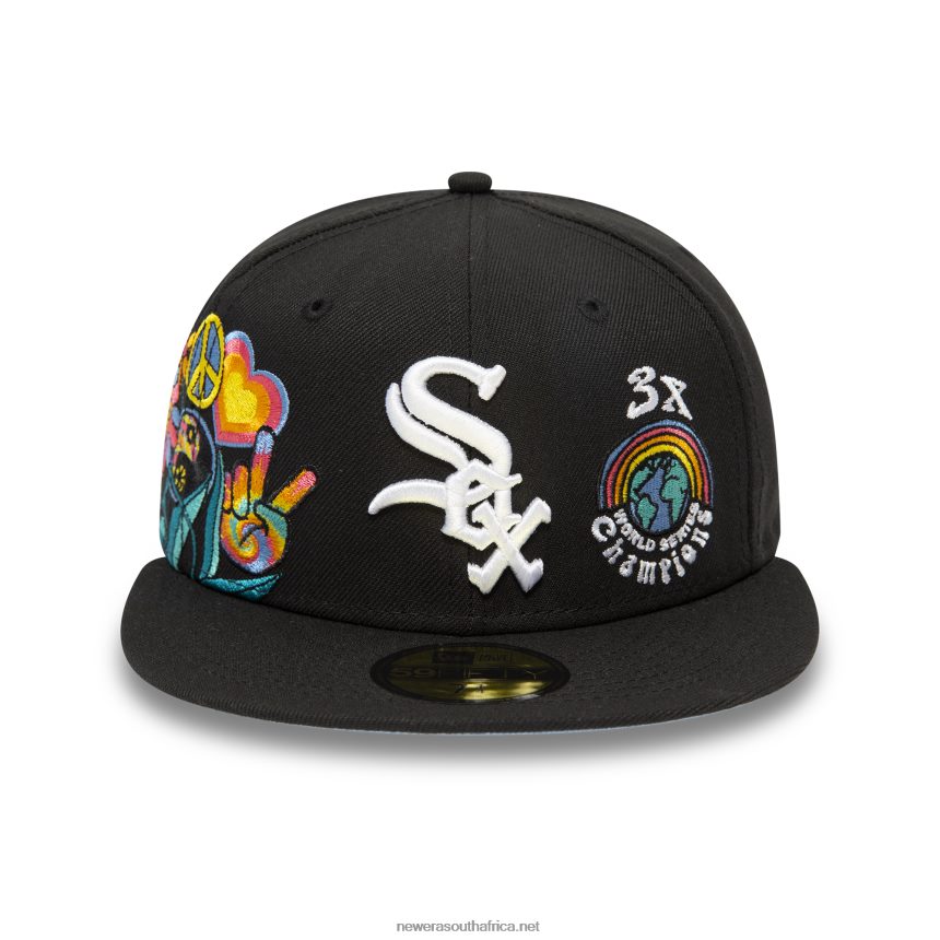 Chicago White Sox Groovy Black 59FIFTY Fitted Cap New Era TRBRBN357