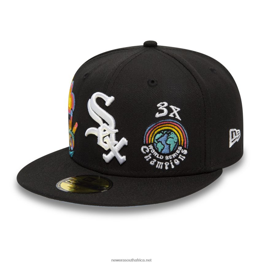 Chicago White Sox Groovy Black 59FIFTY Fitted Cap New Era TRBRBN357