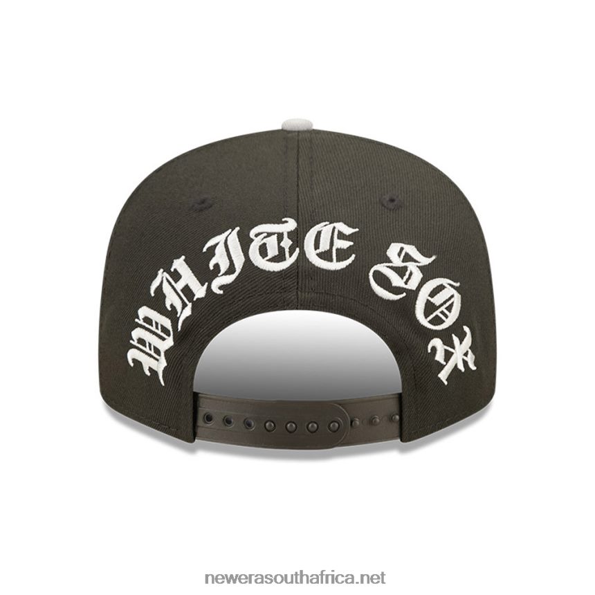 Chicago White Sox MLB Black Letter Arch Black 9FIFTY Snapback Cap New Era TRBRBN2119