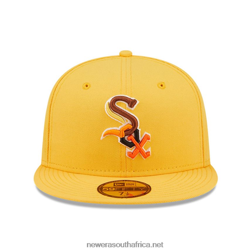 Chicago White Sox MLB Butterfly Yellow 59FIFTY Fitted Cap New Era TRBRBN797