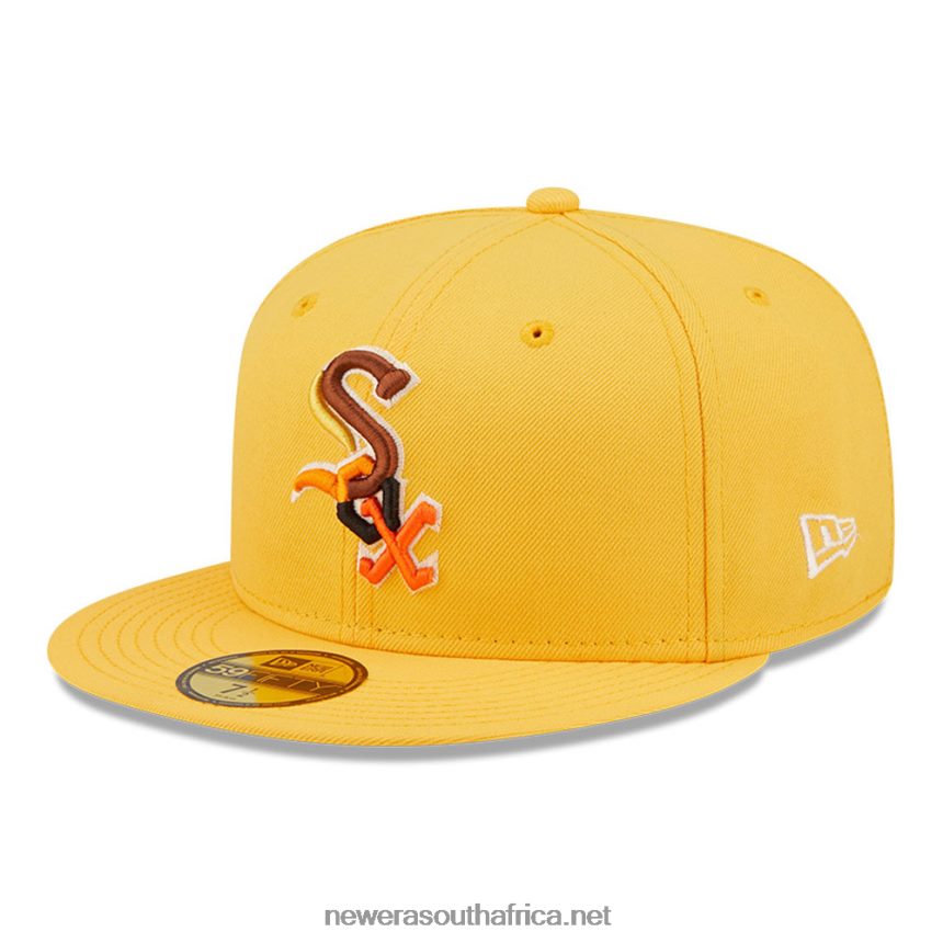 Chicago White Sox MLB Butterfly Yellow 59FIFTY Fitted Cap New Era TRBRBN797