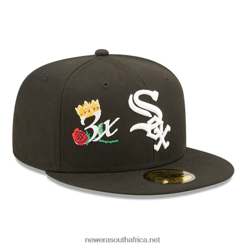 Chicago White Sox MLB Crown Champs Black 59FIFTY Fitted Cap New Era TRBRBN894