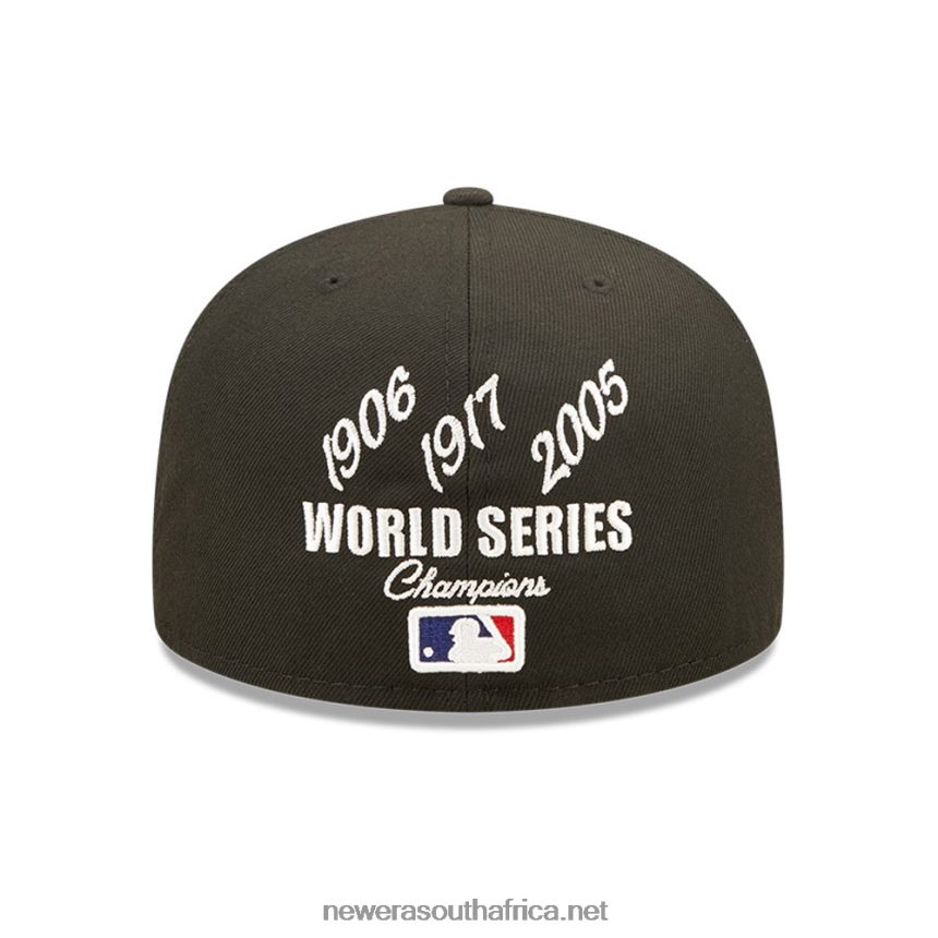 Chicago White Sox MLB Crown Champs Black 59FIFTY Fitted Cap New Era TRBRBN894