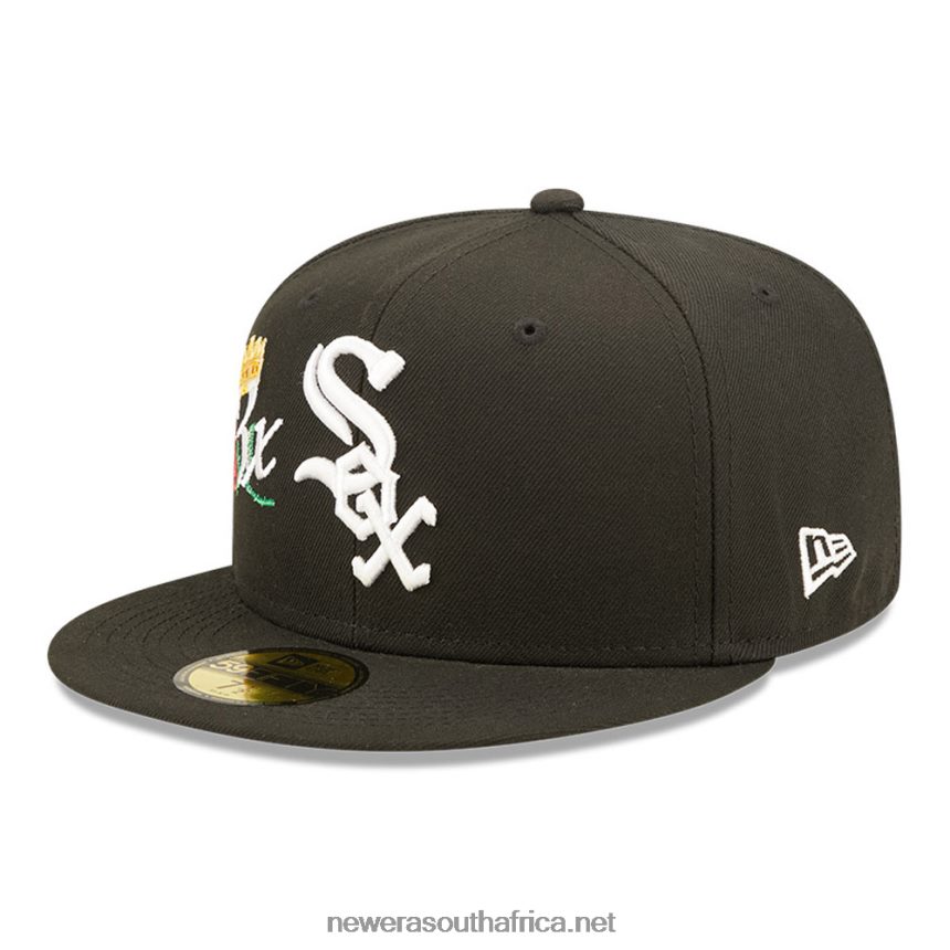 Chicago White Sox MLB Crown Champs Black 59FIFTY Fitted Cap New Era TRBRBN894
