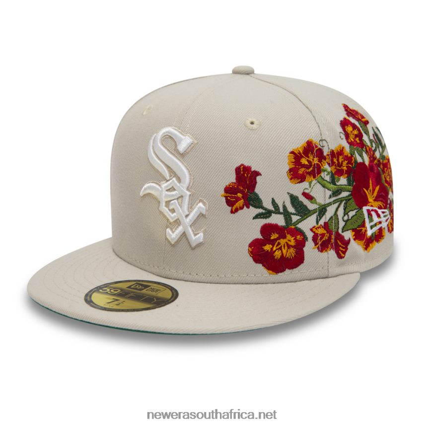 Chicago White Sox MLB Floral Light Beige 59FIFTY Fitted Cap New Era TRBRBN443