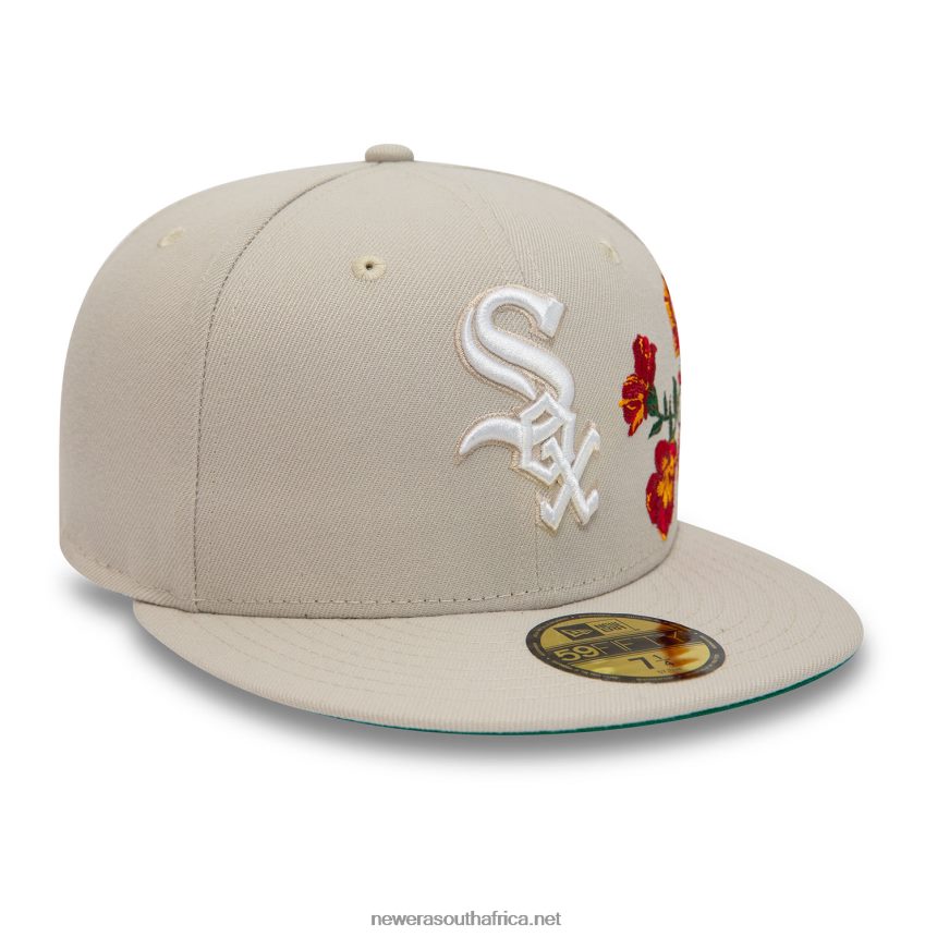 Chicago White Sox MLB Floral Light Beige 59FIFTY Fitted Cap New Era TRBRBN443