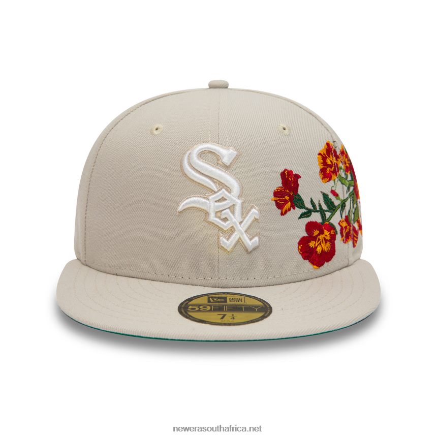 Chicago White Sox MLB Floral Light Beige 59FIFTY Fitted Cap New Era TRBRBN443