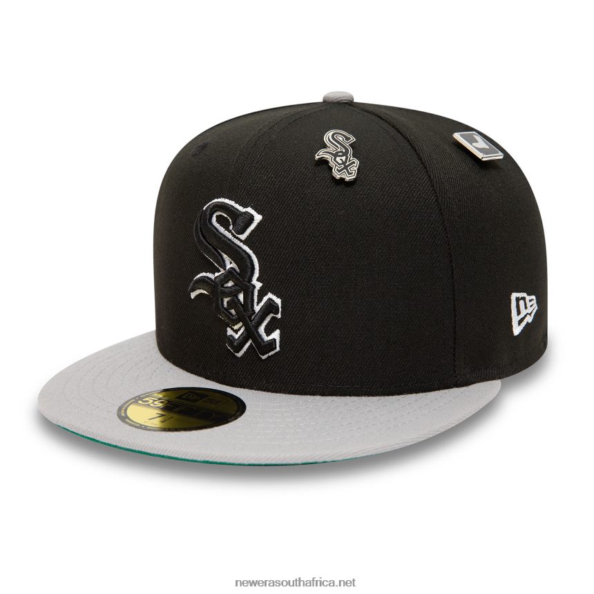 Chicago White Sox MLB Pin Badge Black 59FIFTY Fitted Cap New Era TRBRBN997
