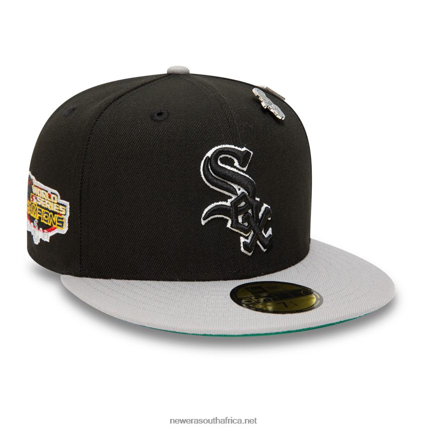 Chicago White Sox MLB Pin Badge Black 59FIFTY Fitted Cap New Era TRBRBN997