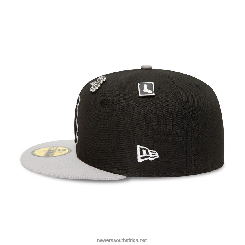 Chicago White Sox MLB Pin Badge Black 59FIFTY Fitted Cap New Era TRBRBN997
