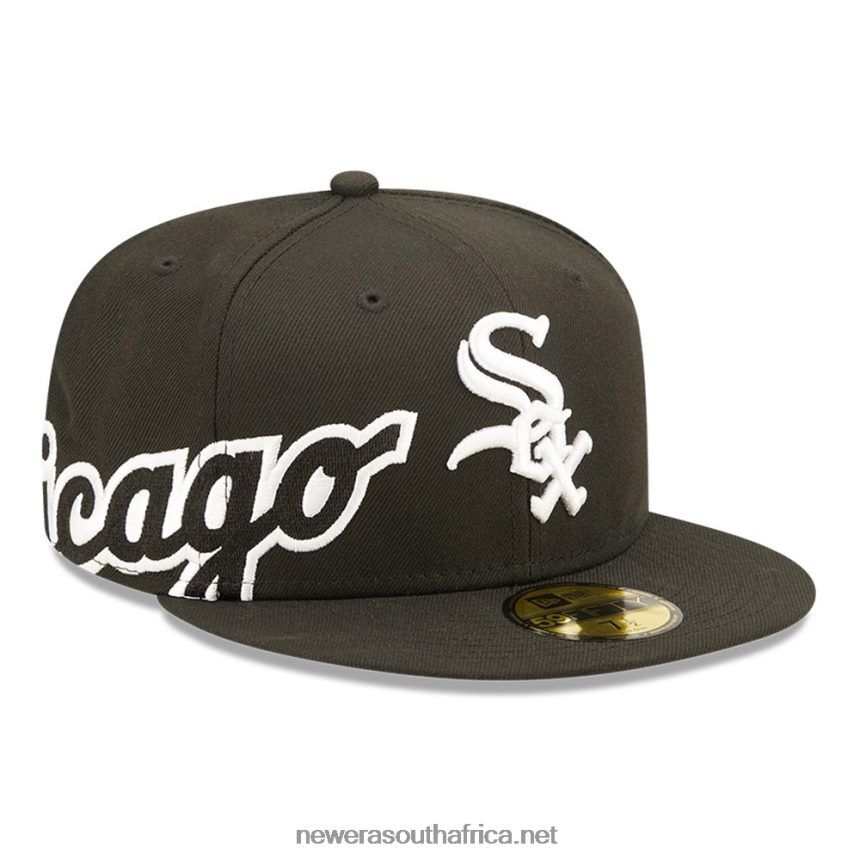 Chicago White Sox MLB Side Split Black 59FIFTY Fitted Cap New Era TRBRBN1382