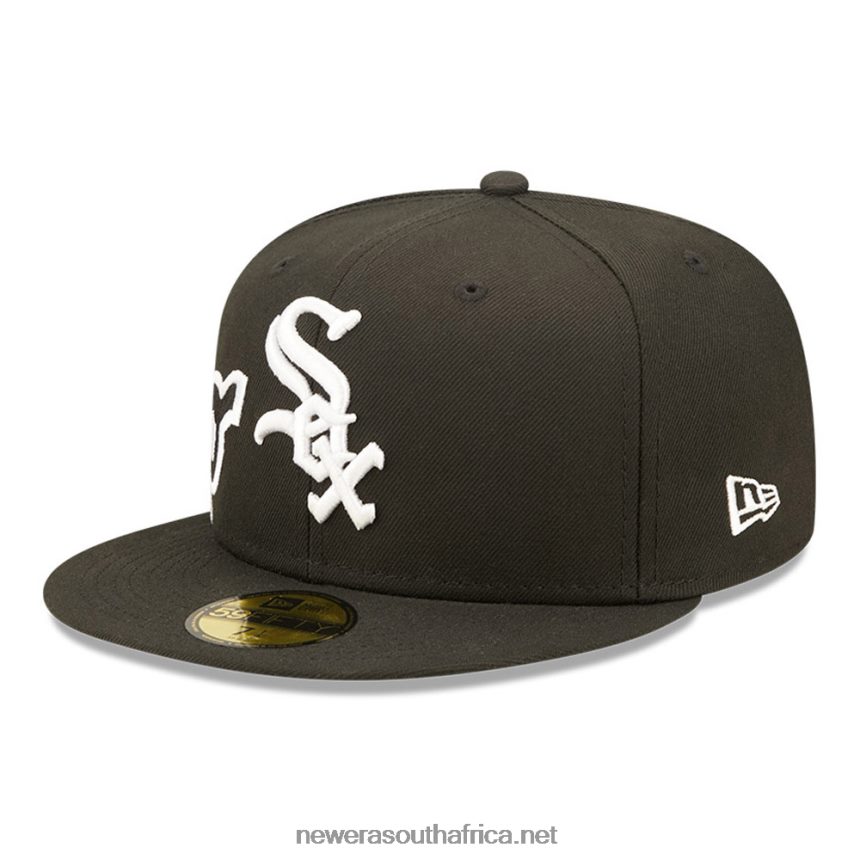 Chicago White Sox MLB Side Split Black 59FIFTY Fitted Cap New Era TRBRBN1382