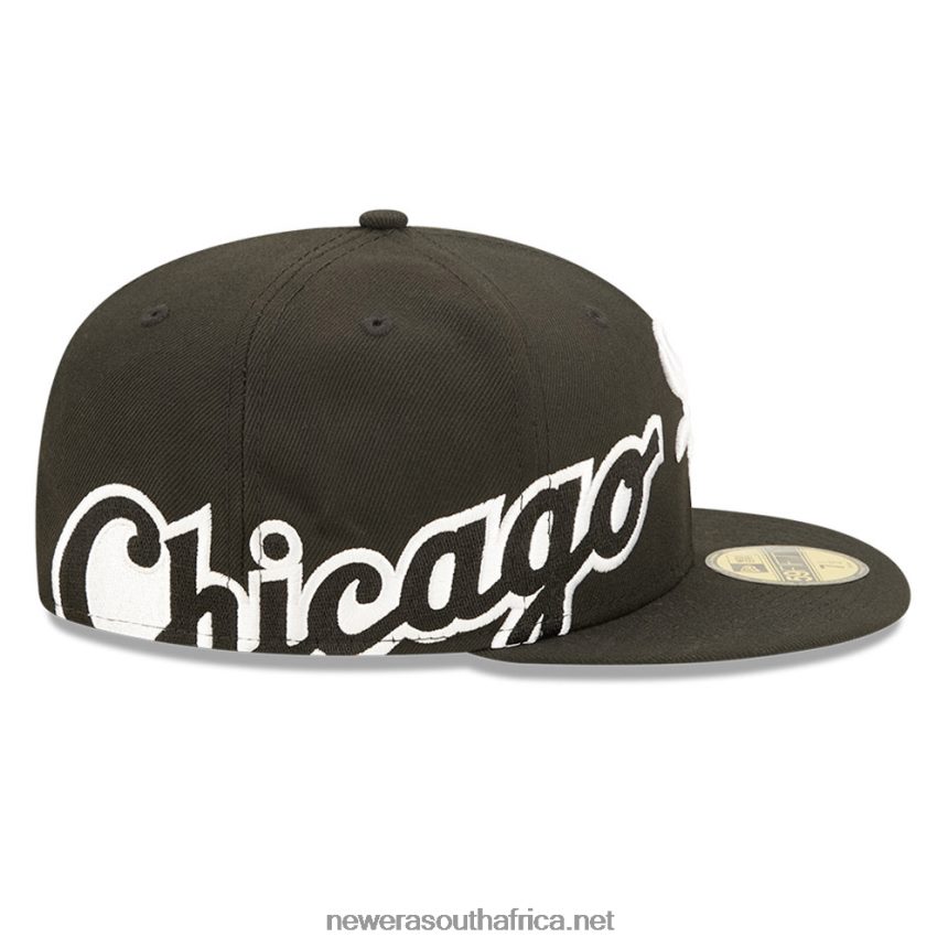 Chicago White Sox MLB Side Split Black 59FIFTY Fitted Cap New Era TRBRBN1382