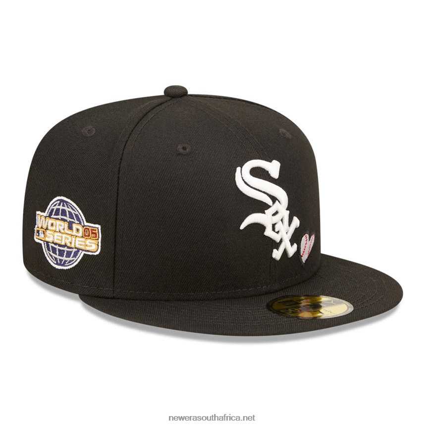 Chicago White Sox MLB Team Heart Black 59FIFTY Fitted Cap New Era TRBRBN1294