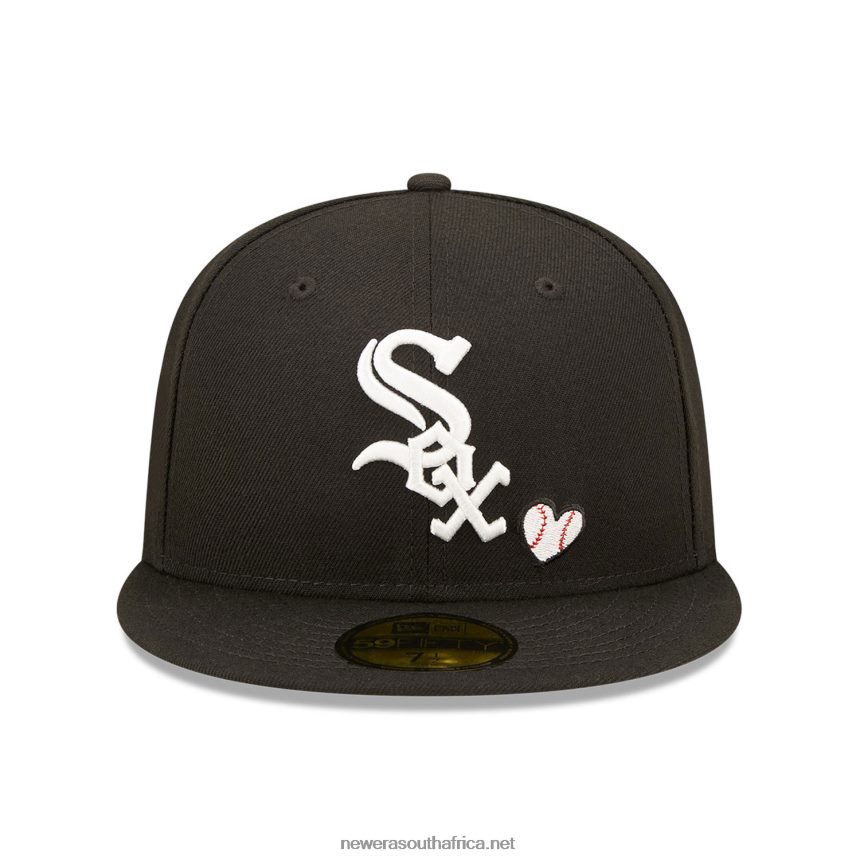 Chicago White Sox MLB Team Heart Black 59FIFTY Fitted Cap New Era TRBRBN1294
