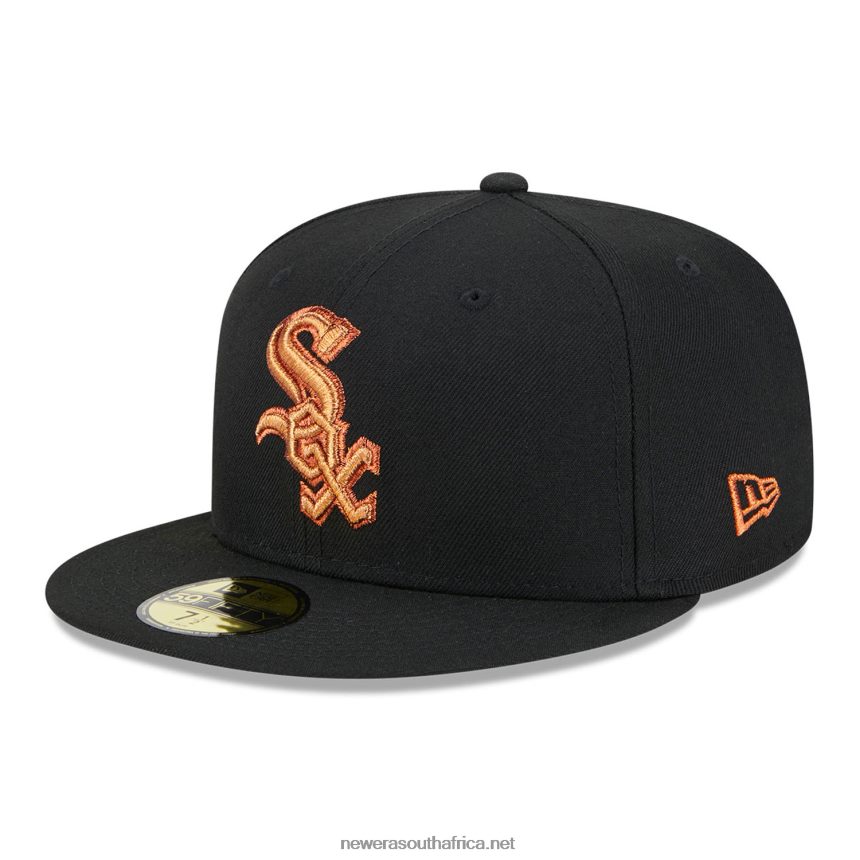 Chicago White Sox Metallic Pop Black 59FIFTY Fitted Cap New Era TRBRBN4