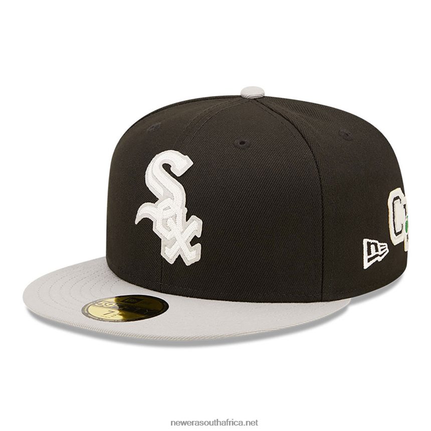 Chicago White Sox NE Letterman Black 59FIFTY Fitted Cap New Era TRBRBN216