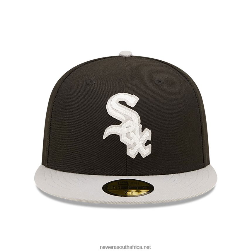 Chicago White Sox NE Letterman Black 59FIFTY Fitted Cap New Era TRBRBN216