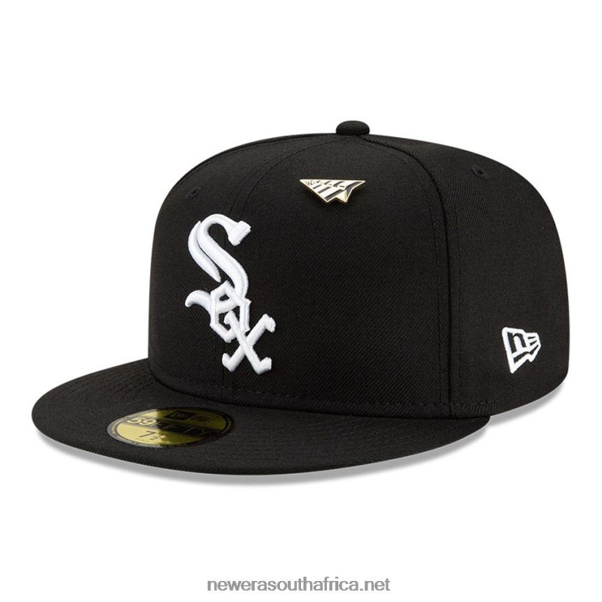 Chicago White Sox Paper Planes x MLB Black 59FIFTY Fitted Cap New Era TRBRBN1176