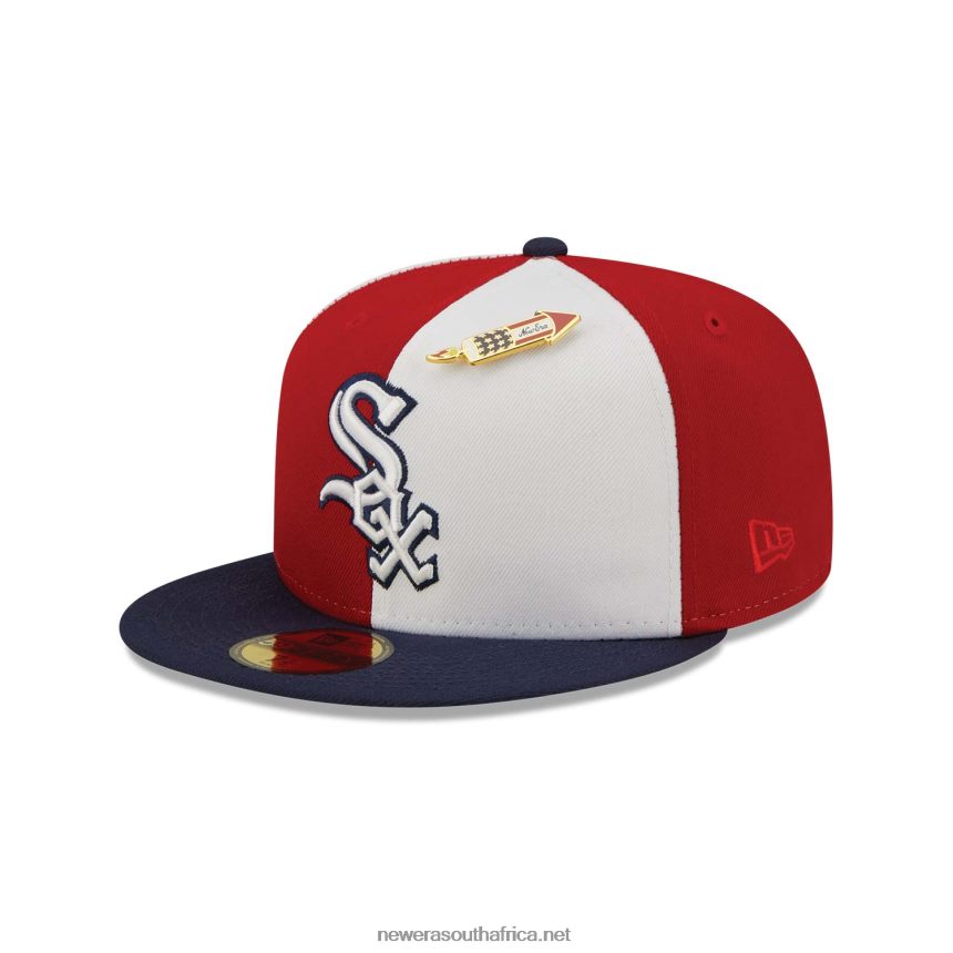 Chicago White Sox Pinwheel Americana Red 59FIFTY Fitted Cap New Era TRBRBN1138